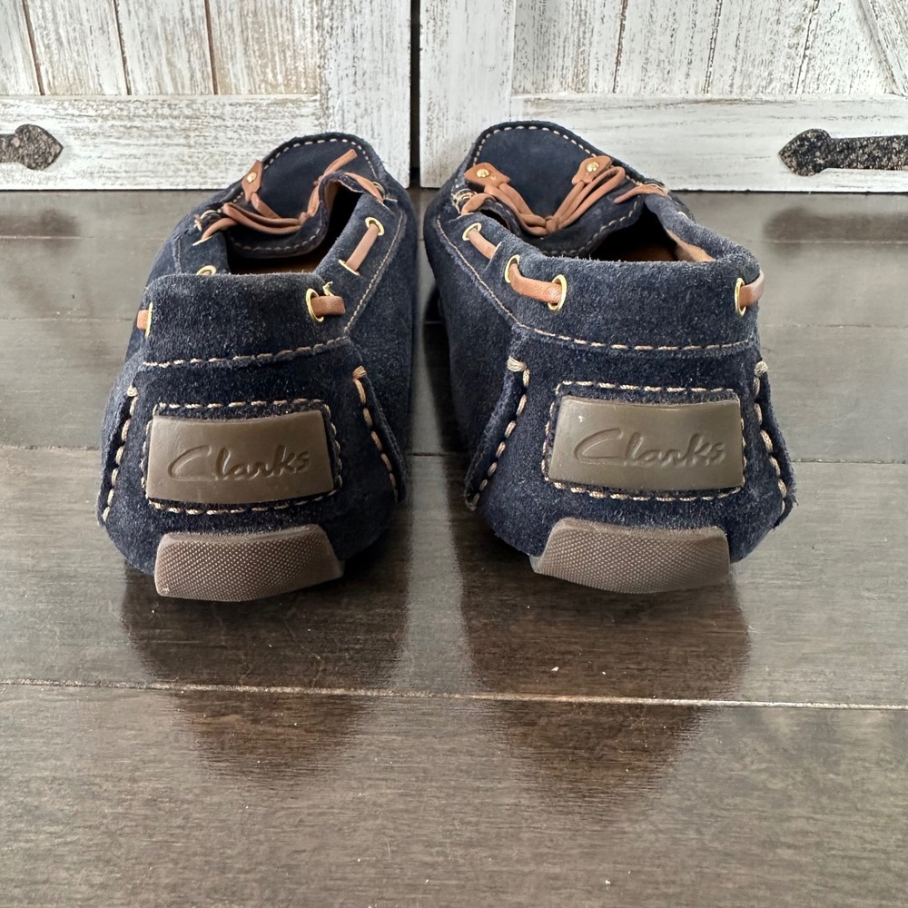 Clarks Artisan Dunbar Cruiser Suede Loafer Nautical Preppy Casual Navy 9.5 - Picture 2 of 7